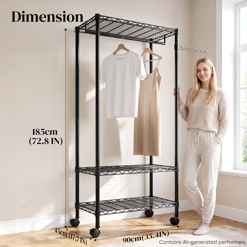90cm Adjustable Portable Wardrobe
