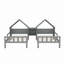 Lit plateforme simple double avec table de chevet intégrée-2081422550