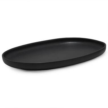 Jubilee 25 Oval Restaurant Serving Tray, Black - NSF Certified Non-Slip  Food Service Tray