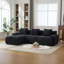 Canapé modulaire surdimensionné en L surdimensionné de 104 po - Canapé désossé, sans méridienne, avec méridienne convertible avec repose-pieds, tissu en chenille moelleux, comprend 3 coussins décoratifs, gris anthracite-2142243678