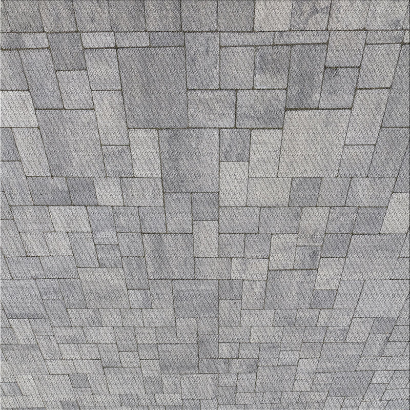 Tapis géométrique gris, Carré 5 pi