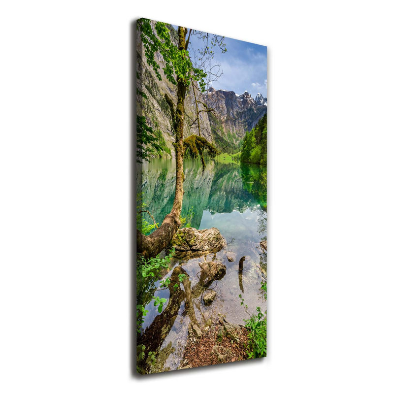 Lake In The Mountains - Wrapped Canvas Print