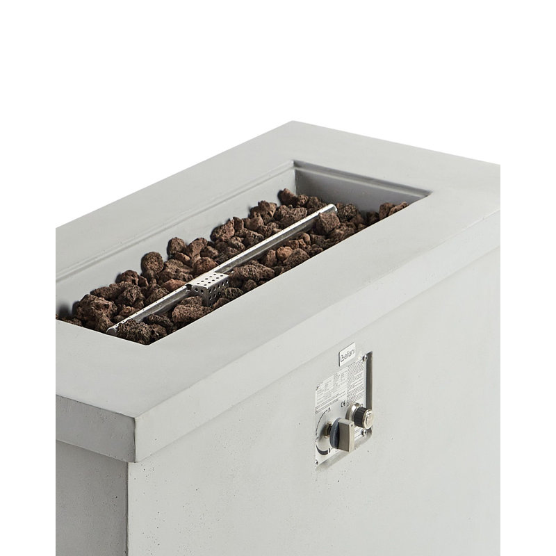 Rectangle Concrete Propane Fire Pit