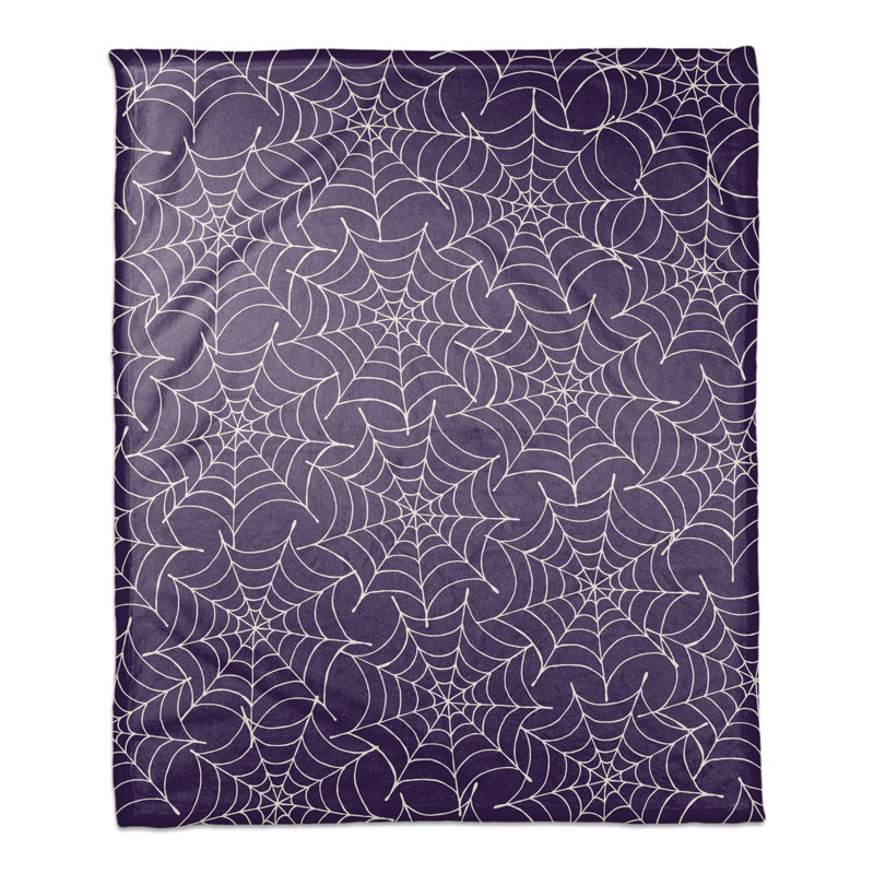 Purple Spiderweb Pattern 50x60 Coral Fleece Blanket