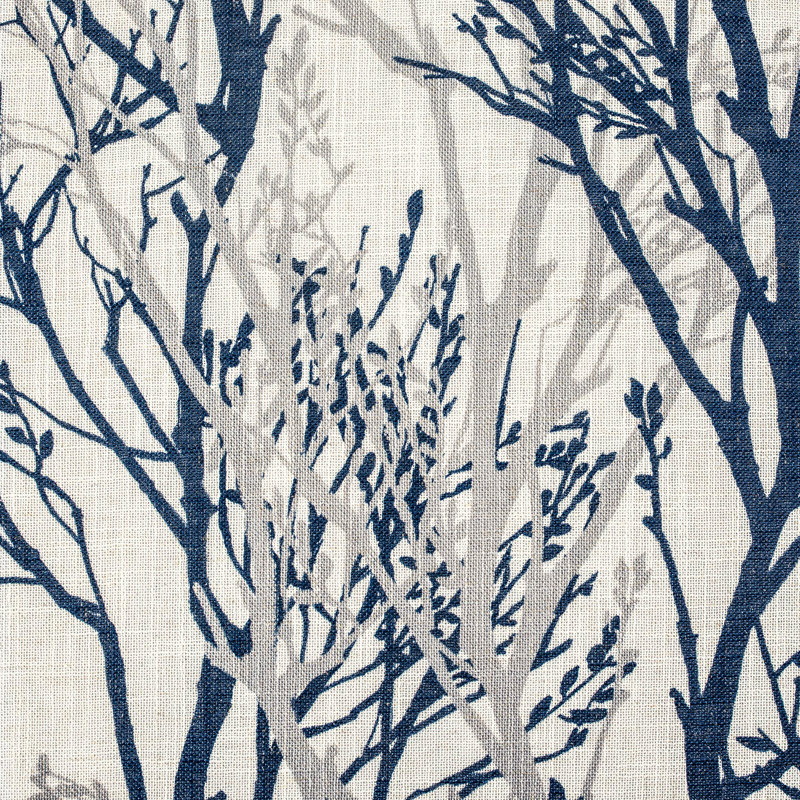 Floral Scalloped 52'' W Window Valance in, Blue, 52" W x 24" L