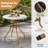 3 Piece french Table Chair Set Outdoor Wicker Round Table & 2 Dining Chairs