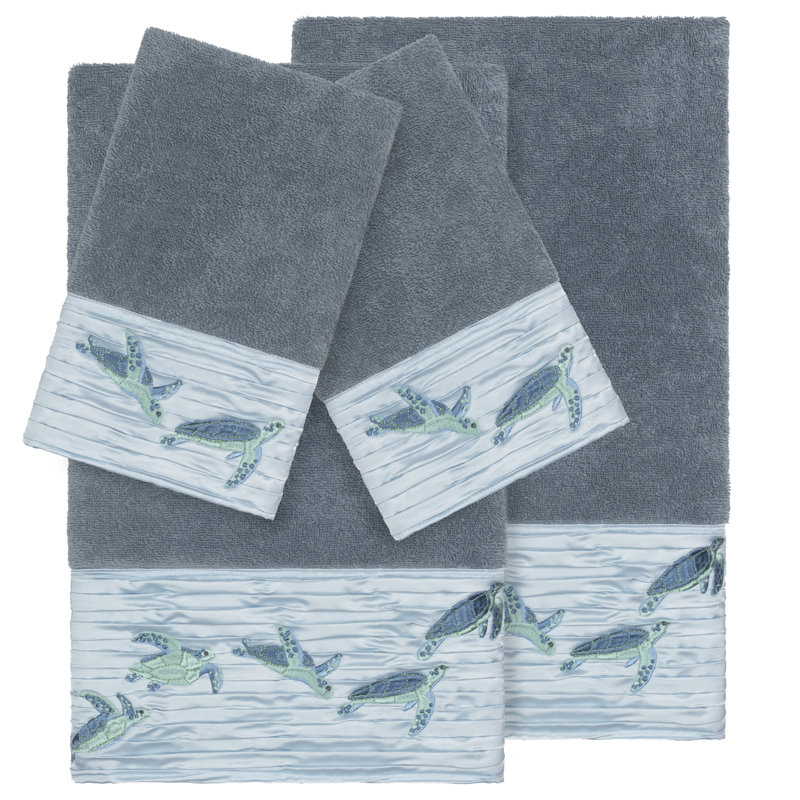 Mia 4 Piece Turkish Cotton Towel Set, Teal