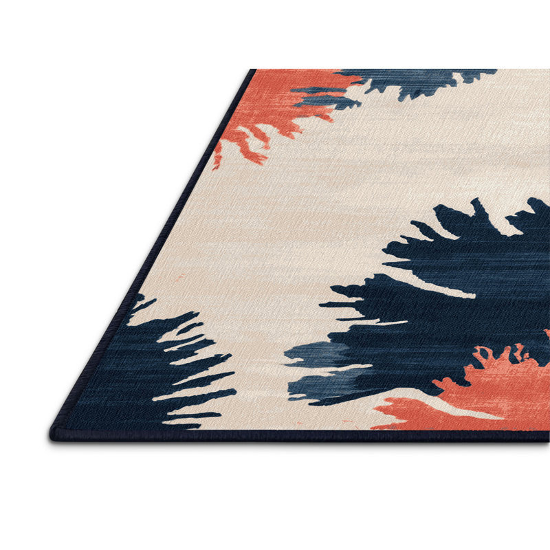 Tapis gris aquarelle lavable à la machine
