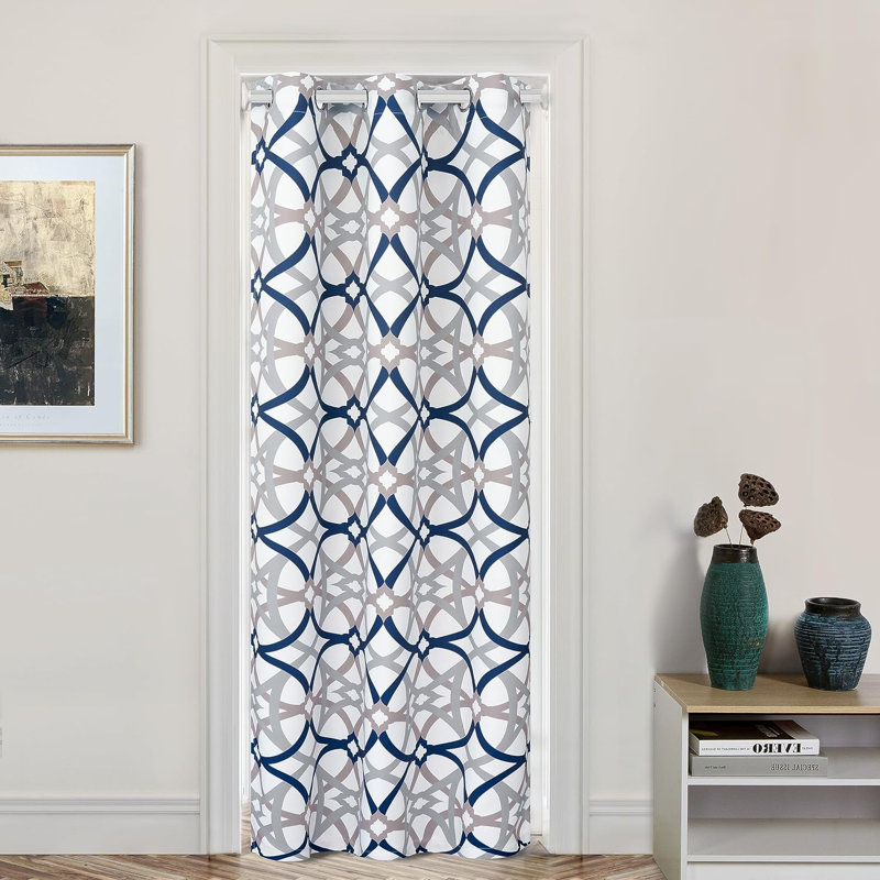 Panneau de rideau obscurcissant Halton, L 39 po x L 78 po, Bleu marine / gris