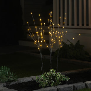 4 Pack Twig Lights, Romantic Decorative Branches Lights with 80 LED Bulbs  for Vase, Plug in Lighted Branches for Party (Warm Silver)