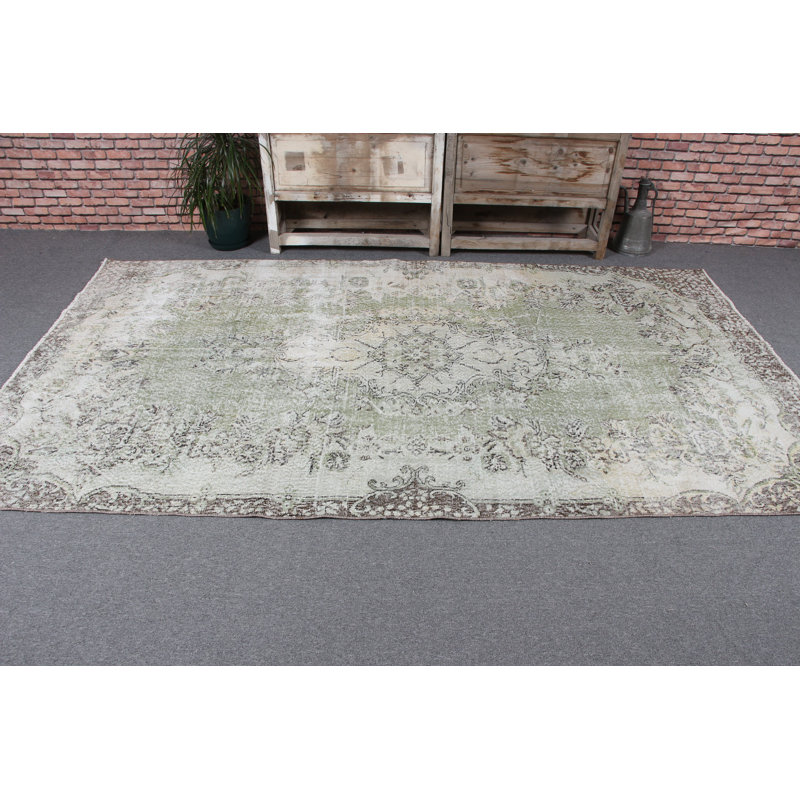 Grand tapis turc beige Anatolian pour le salon et la chambre à coucher fabriqué en laine, idéal pour tous les styles de décoration intérieure
