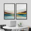 «Mid-Century Modern Brown Abstract Polygon», 2 pièces sur toile-99015937-99015934