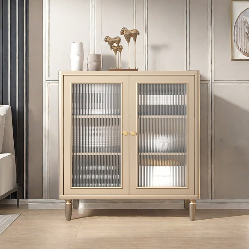 Armoire de rangement moderne et luxueuse, Or champagne