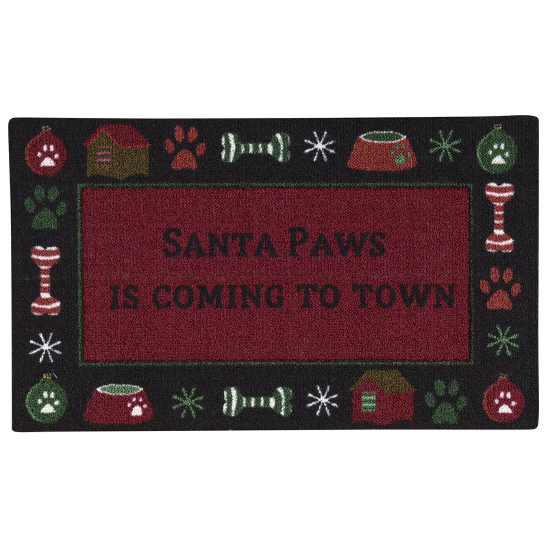 Tapis rouge Bryson Santa Paws 2 pi 6 po x 1 pi 6 po