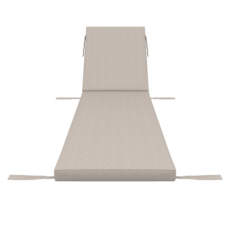 Sunbrella® Outdoor Chaise Cushion, 24" W x 73" D, Sunbrella® Cast Silver