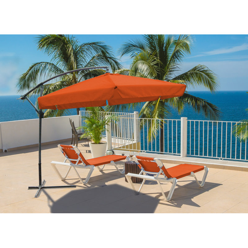 280cm Tilt Cantilever Parasol, Orange