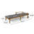 Durable Acacia Wood Chaise Lounge with Adjustable Seating and Non-Porous Cushions, for Outdoor Relaxation and Modern Decor.-2091746943-2091746818
