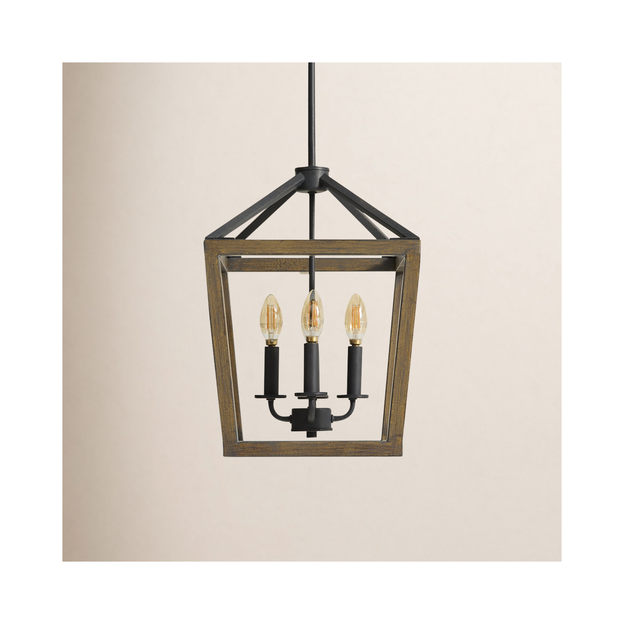 Icarus 4 - Light Lantern Geometric Chandelier, 62.5" H x 12" W x 12" D