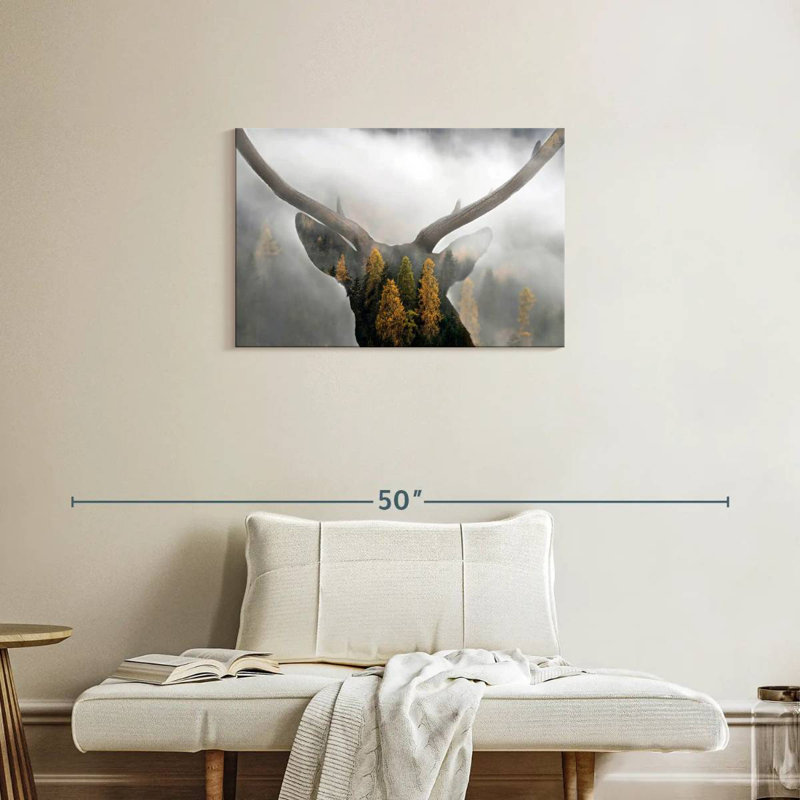 Cerf d'automne Brampt, H 20 po x l 30 po