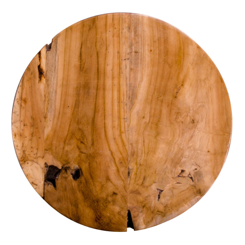 Round Wood Outdoor Coffee Table , 55cm W 55cm D