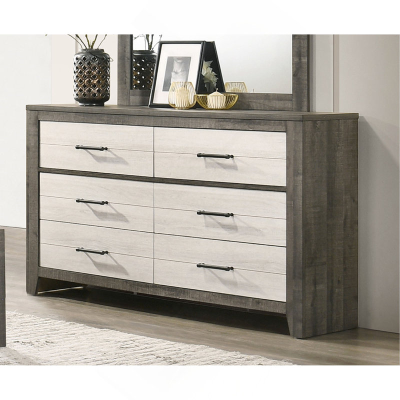 Commode 1 pièce commode à deux tons avec tiroirs de rangement pratiques
