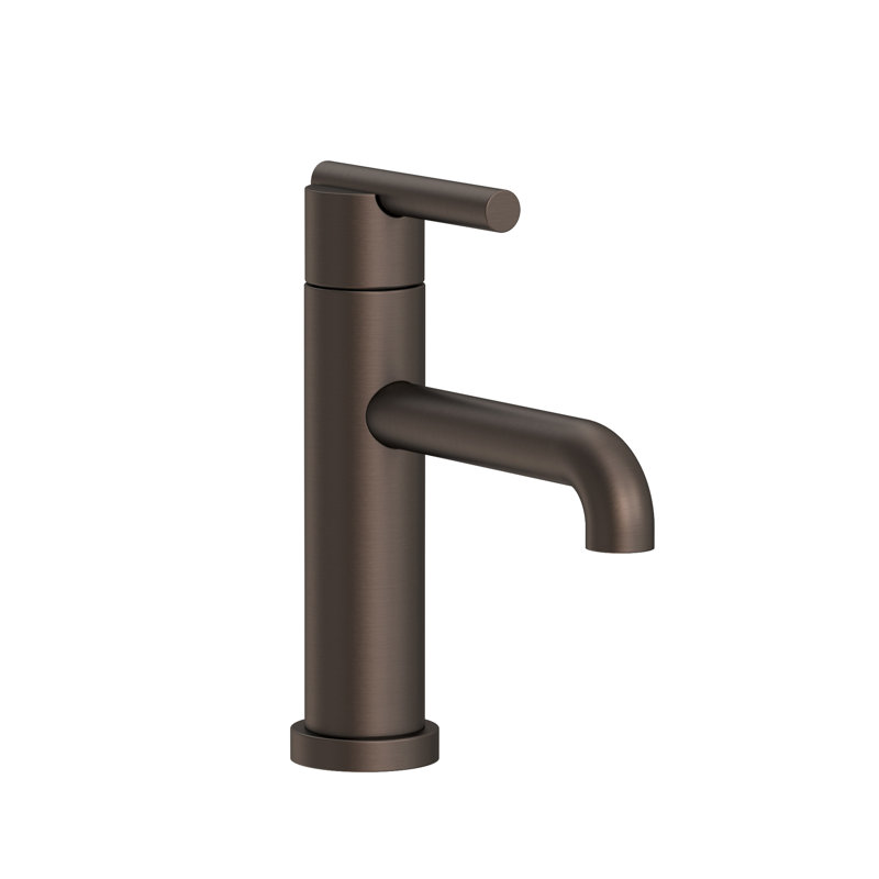 East Linear Single Hole Lavatory Faucet, English Bronze