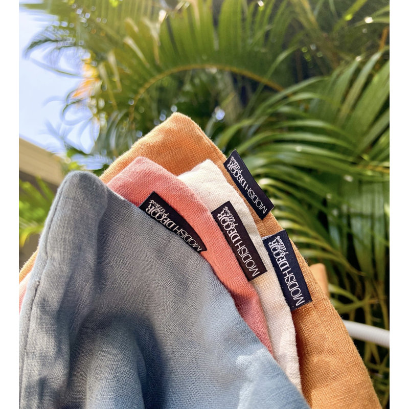 Housse de coussin en lin, H 24 po x l 24 po, Toscane