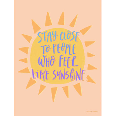 «Feel Like Sunshine», art textuel sur toile tendue
