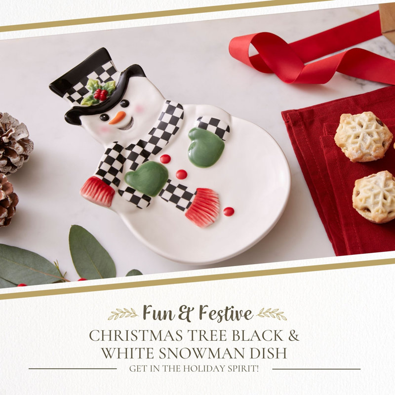 Christmas Tree SNOWMAN DISH