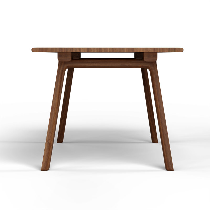 T & B Solid Oak Dining Table, Walnut Dark