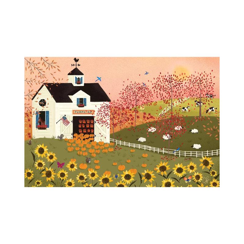 «Folk Art Fusion IV» par Joy Laforme, impression sur toile tendue, H 8 po x l 12 po x P 0,75 po