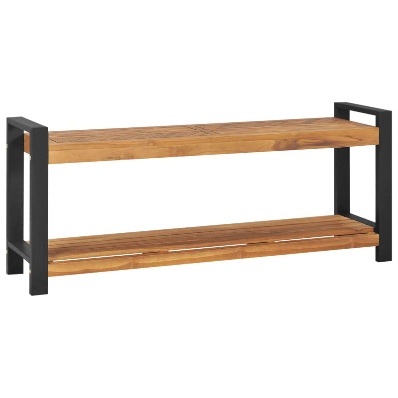 Colunga Outdoor Bench, Black, 50cm H x 120cm W x 30cm D