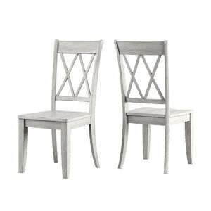 Fortville Solid Wood Cross Back Side Chair