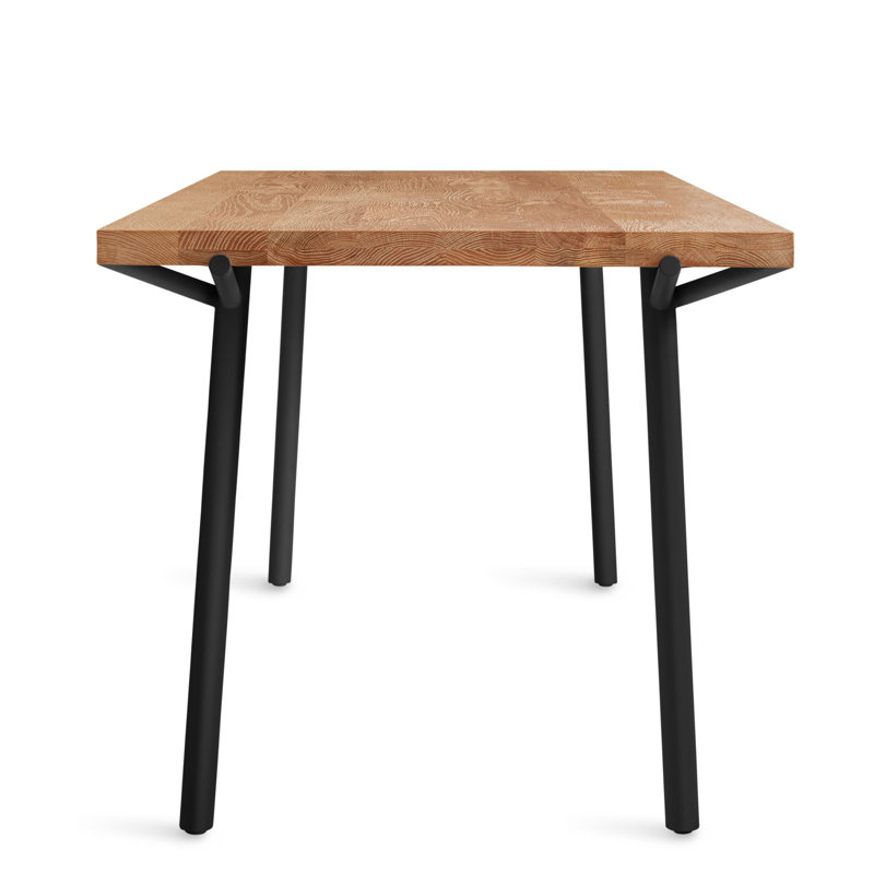 Branch Solid Oak Dining Table, 33" W x 76" L, Black, Oak
