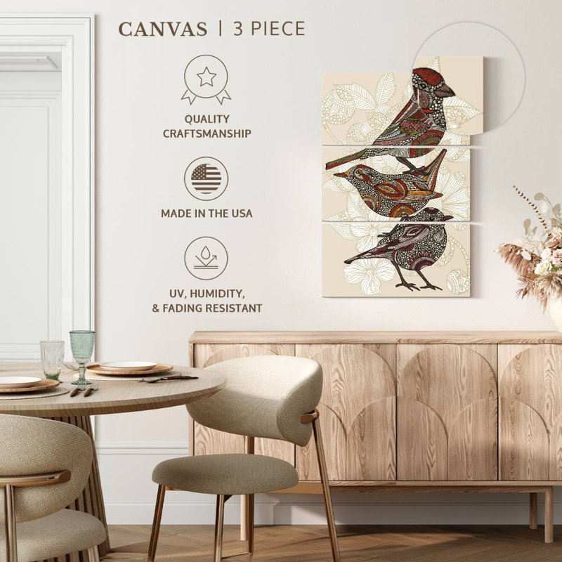 Brampt Three Little Birds Flowers, 32" H x 20" W