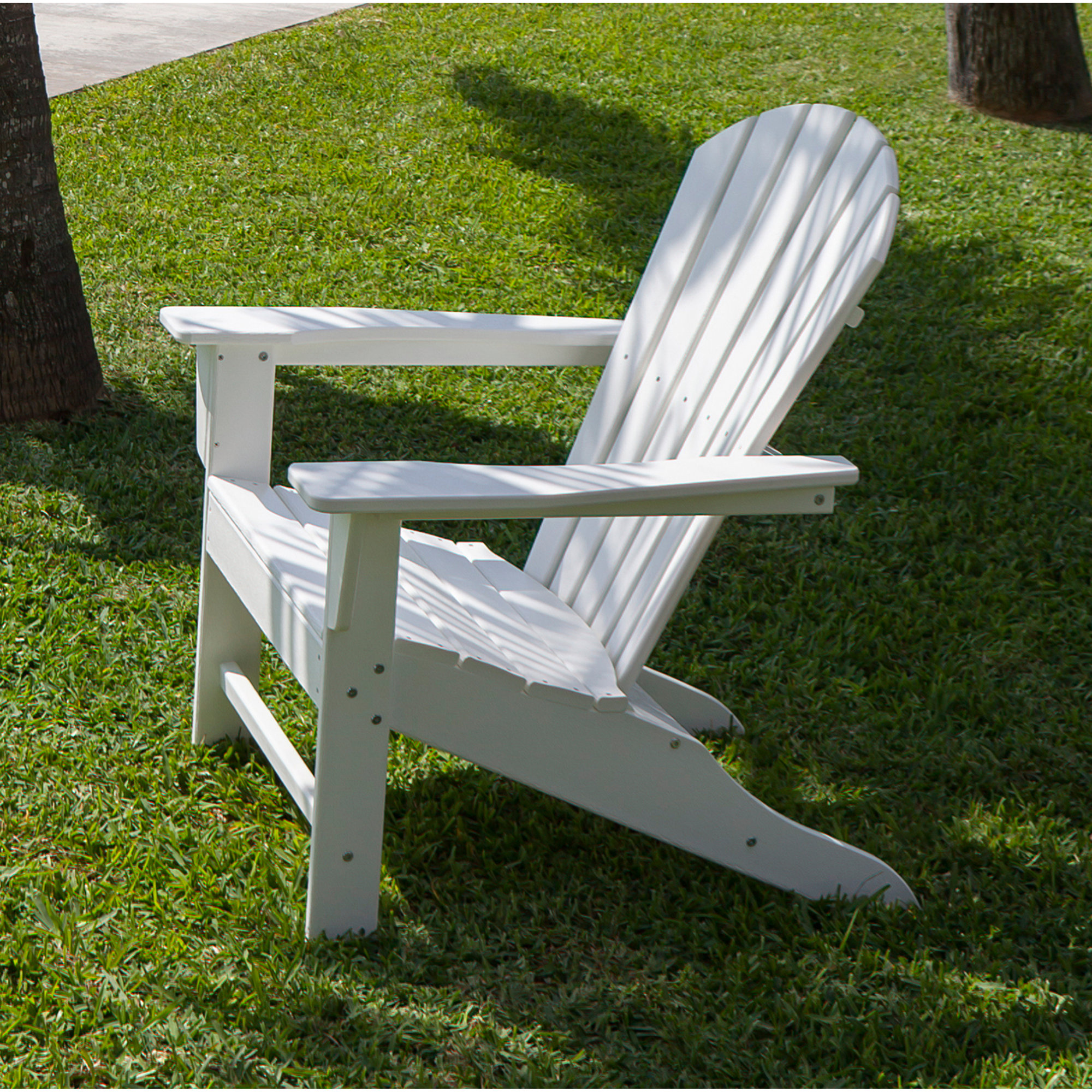 POLYWOOD South Beach Outdoor Adirondack Chair, White