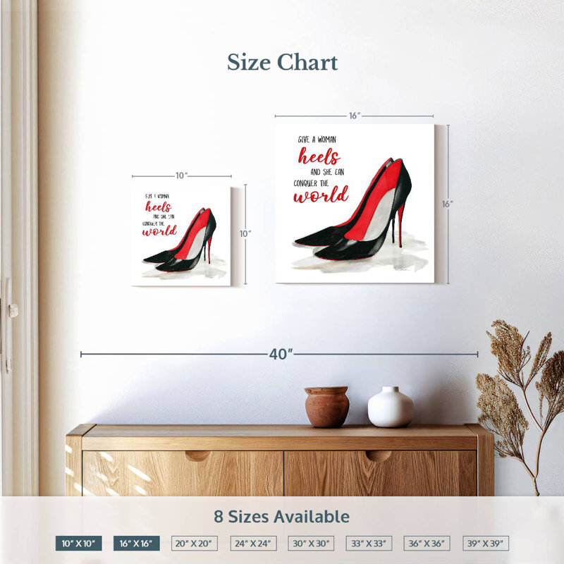 Tergel Conquer Heels, 16" H x 16" W