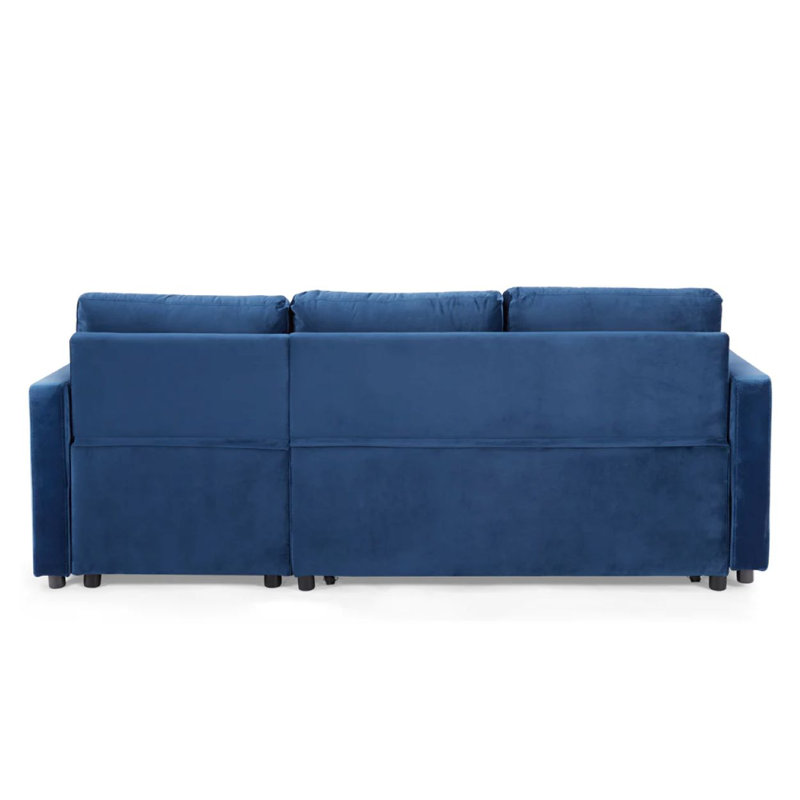 3 Seater Velvet Sofa, Navy