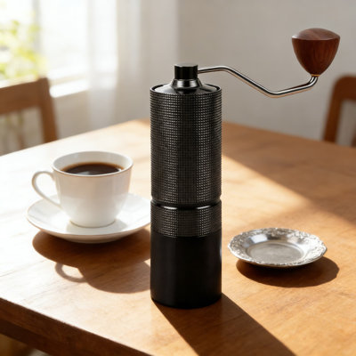 Moulin à café manuel de qualité supérieure avec meule conique en acier inoxydable, réglages de mouture réglables pour espresso, presse française, café filtre, moulin à main portatif pour la maison, le bureau, le camping et les cadeaux