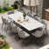 Relja 62.9" To 94.4" Expandable White Sintered Stone Dining Table