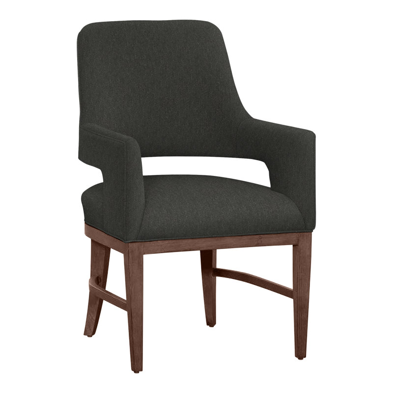Josie Upholstered Arm Chair, Pewter (9953 65), Walnut