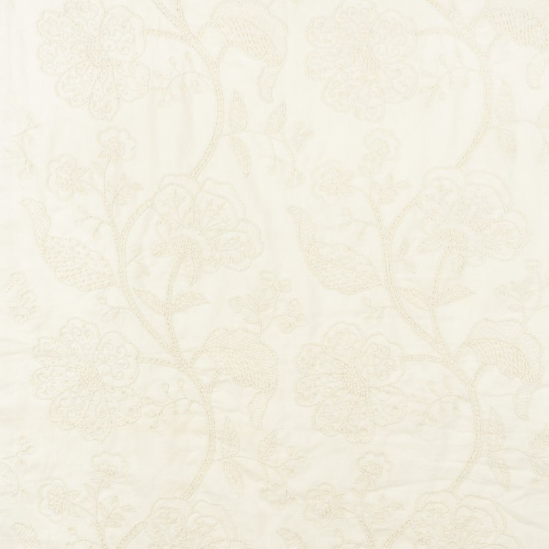 Full Bloom Embroidery Fabric, Cream