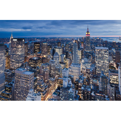 Kroth New York Evening Skyline by Selitbul - Wrapped Canvas Print