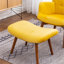 Chaise en velours jaune avec un élégant accent soyeux contemporain-1409613271