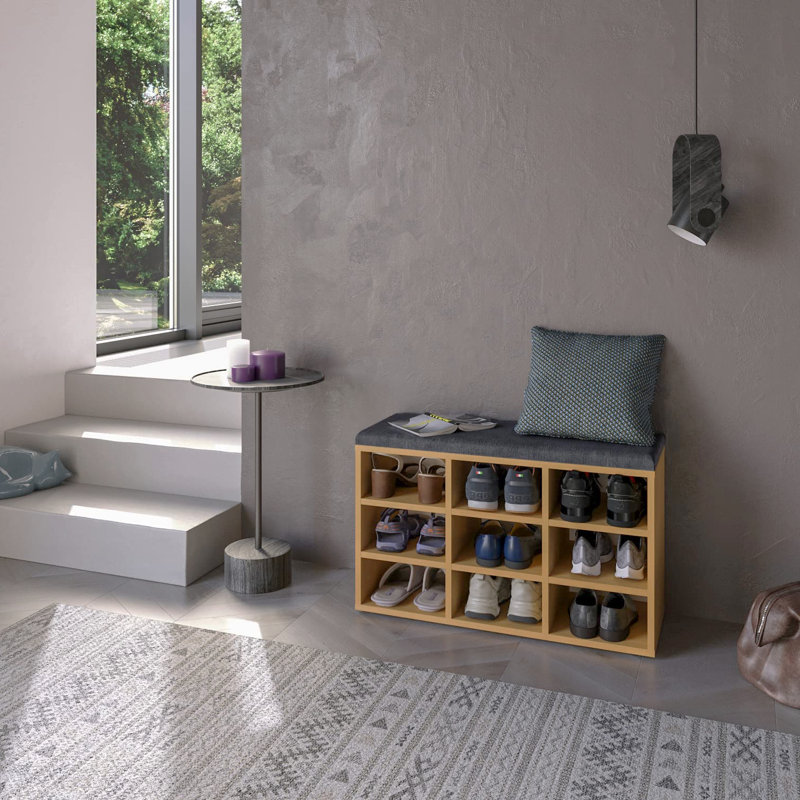 9 Pair Shoe Storage Bench