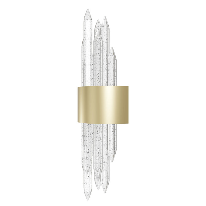 Aspen LED Flush Mounted Sconce, Brushed Bass