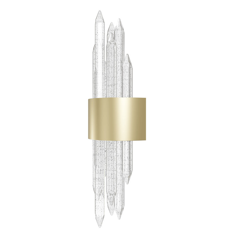 Plafonnier encastré 1 lumière Aspen, Laiton brossé