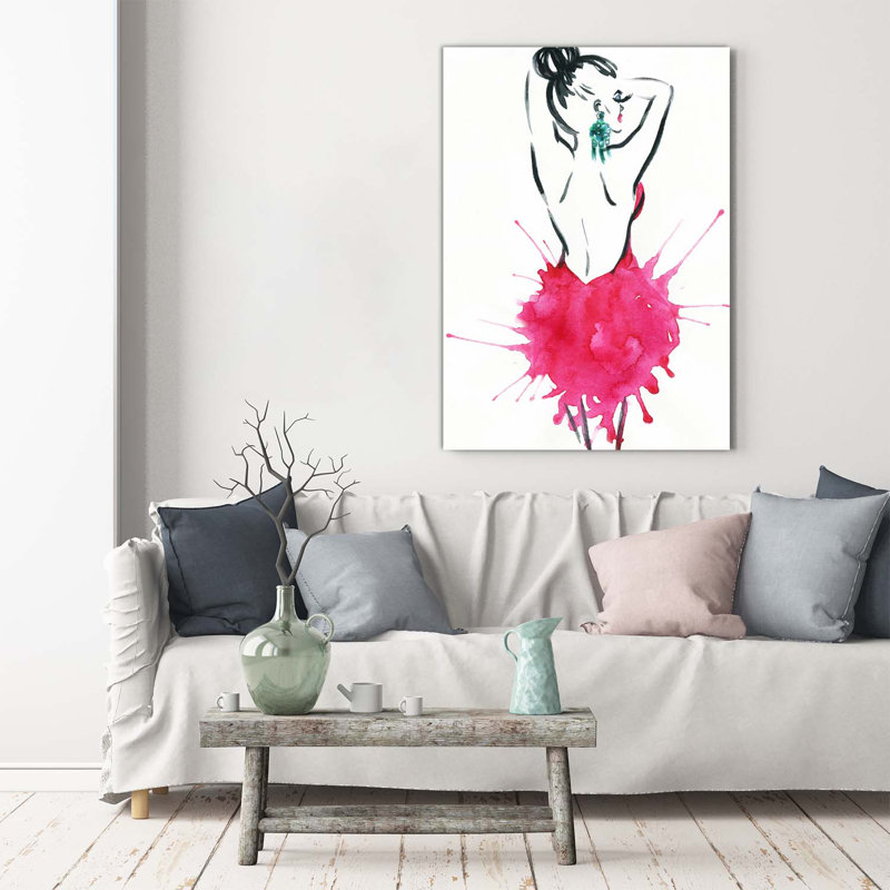Fashion Illustration - Wrapped Canvas Print