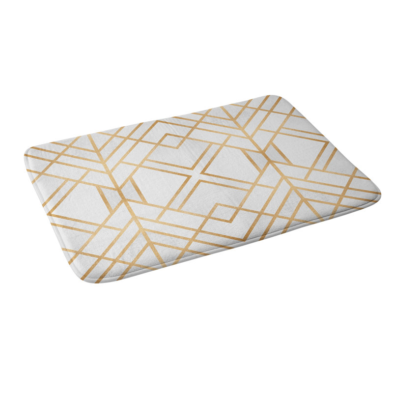 Tapis pour salle de bain en mousse à mémoire elisabeth fredriksson geo