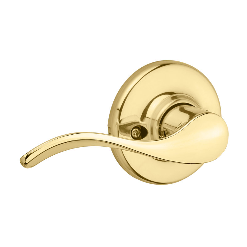 Double levier de porte avec rosette rond Belmont, Laiton